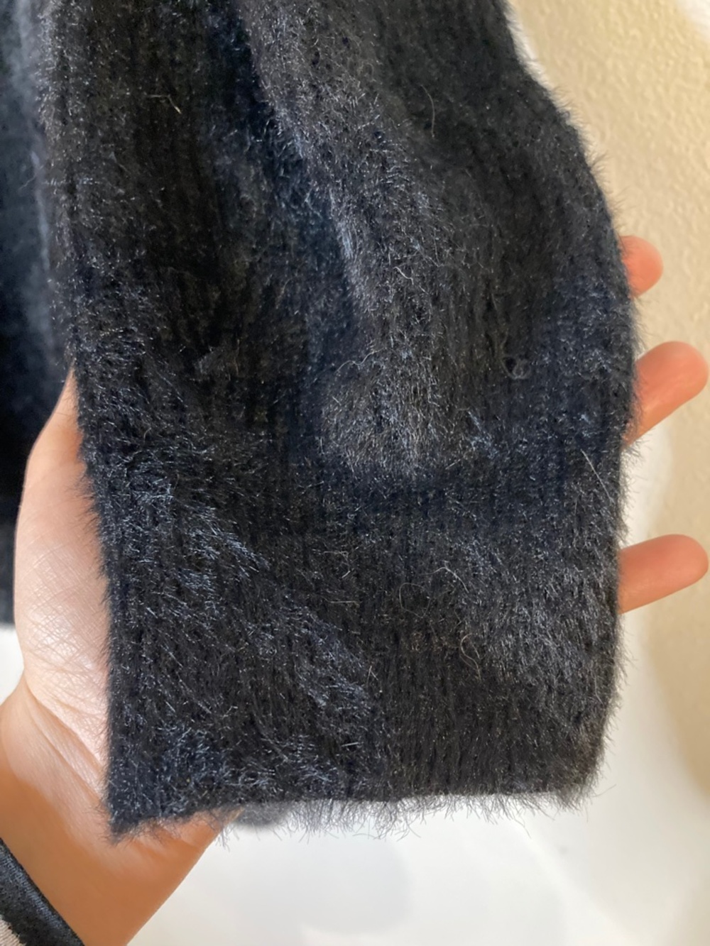 gap extra long fuzzy long sleeve cardigan - Picture 8 of 8